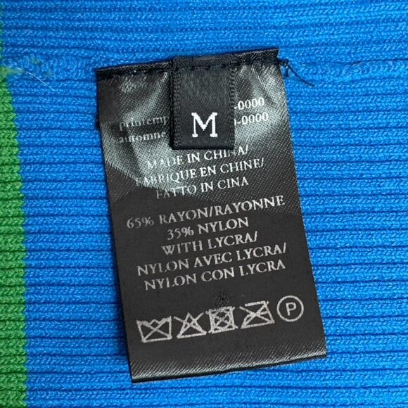 Rokh Women's Rainbow Short Sleeve Ribbed Collared Shirt Top Size Medium - Picture 12 of 12